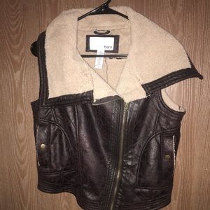 Bar III Brown Bomber Vest